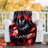 Customizable Venom Throw Blanket – Personalized Name, All-Season Cozy Snug Blanket, Machine Washable, Personalized Blanket