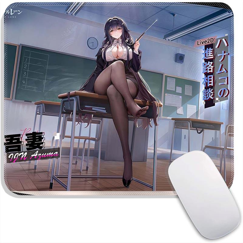 Стандартная игровая поверхность для мыши Аниме Azur Lane Ульрих Эльзас Азума Маленькая игровая поверхность для мыши Дорожная подкладка для мыши Плимут Нескользящие офисные коврики для мыши