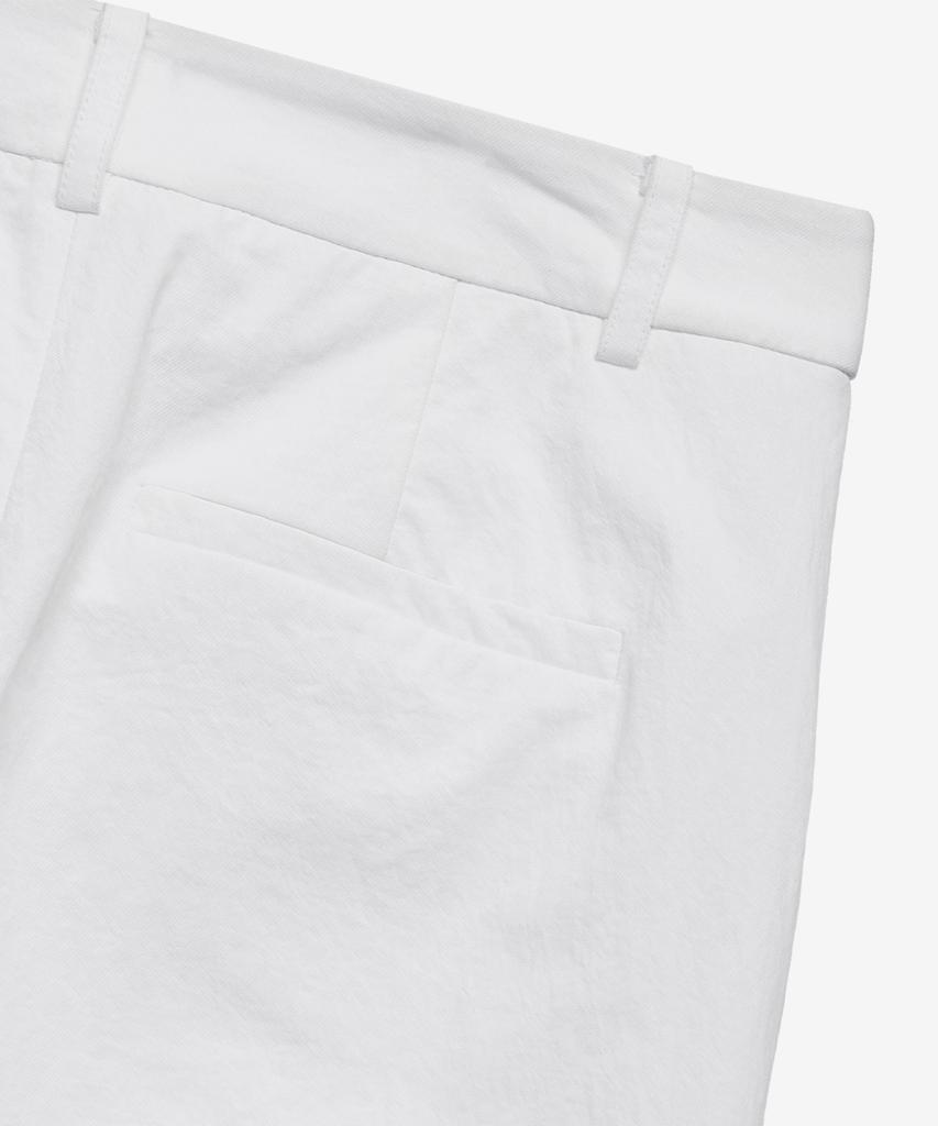 MIND BRIDGE WOMEN [W] White Double-Pleat Wide Pants