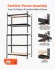 VEVOR Storage Shelves, 5-Tier Adjustable, 907.2 kg Capacity, Heavy Duty Garage Storage Shelving Unit, Metal Utility Rack Shelf