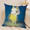 i-Inoue toro CUTE Cat Cushion Cover Soft Plush Fabric Double-Sided Printed Cushion Covers for All Seasons Home Decor