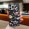 Ударопрочный чехол для телефона с мультяшным цветочным узором для iPhone 16 Pro Max 15 Pro 14 Plus 13 12 11, мягкая текстура кожи TPU, тонкая матовая задняя крышка