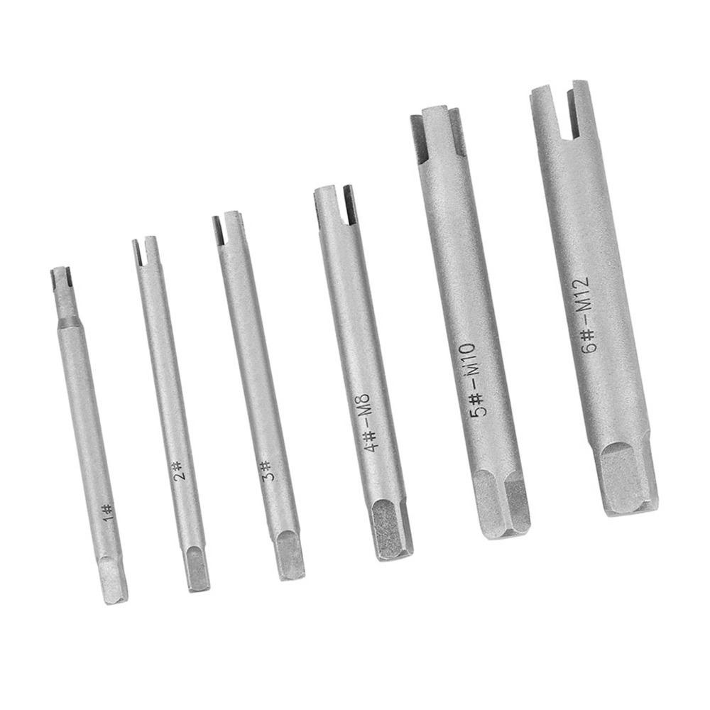 6 Pcs 3/4 Flute Tap Extractor Set Bearing steel Bolt Remover Tool Industrial and Home Repair Work