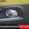 Хромированная накладка на противотуманную фару для Suzuki SX4 S-Cross Crossover 2014 2015 2016 Хромированные накладки на передние противотуманные фары Автомобильные аксессуары