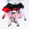Women Sexy Lace Transparent Thigh-Highs Garters With Panties Adjustable Suspender Belt For Stockings Female Erotic Underwear