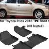 Toyota ETIOS 2018 Левый руль Резиновые коврики на пол: Экологичный, Без запаха, Водонепроницаемый, Износостойкий, Противоскользящий.