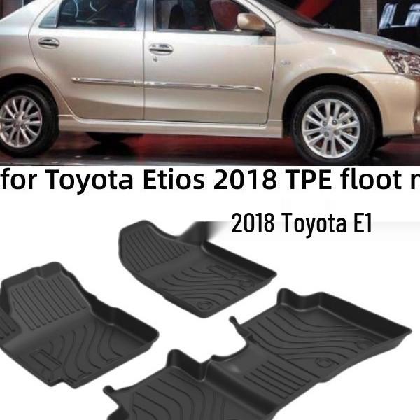 Toyota ETIOS 2018 Левый руль Резиновые коврики на пол: Экологичный, Без запаха, Водонепроницаемый, Износостойкий, Противоскользящий.