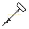 F26C Trapezoidal Thread Pet Stake Ground Anchors Heavy Duty Iron for Outdoor Use
