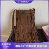 Niche Bag Women's Autumn and Winter New Casual Shoulder Messenger Bag Fringed Bucket Bag