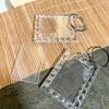 5/50pcs 2025 New Acrylic Transparent Blank Inlaid Photo Keychains Photo Frame Keychain Holder DIY Split Keychain Gift