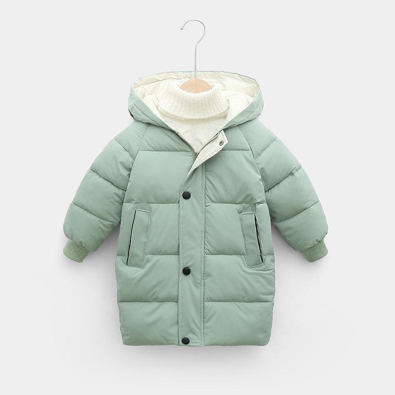 Kids Winter Fashion Hooded Down Coat Casual Boys Thick Warm Girls Long Jacket Parka Overcoat Outwear Jackets