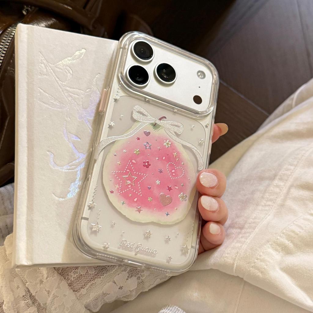 Креативный чехол для телефона с гуавой и бантом для iPhone 16, iPhone 17 и iPhone 17 Pro Max
