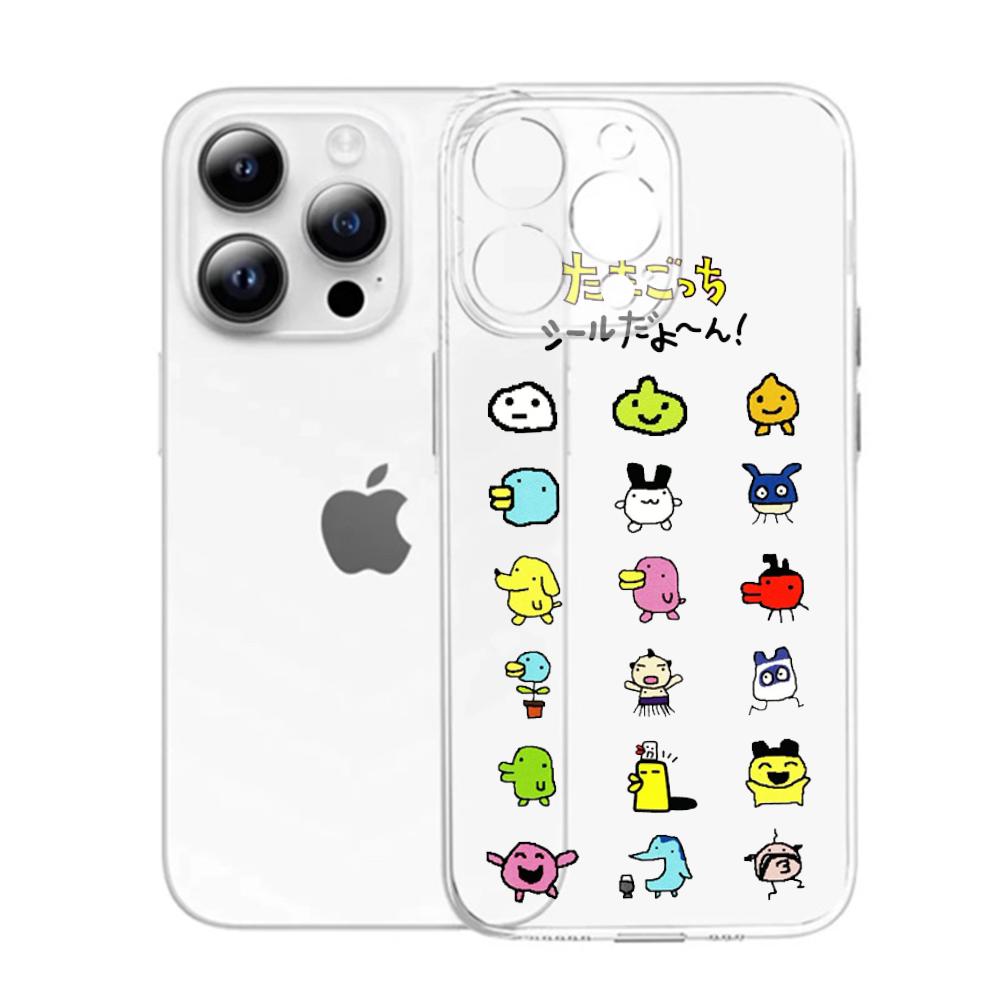 Cute Game T-Tamagotchis Phone Case For iPhone 16,15,14,13,12,11 Pro,Max,Plus,X,XS,XR,SE,Mini Transparent Silicone Soft