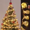 1Pcs Christmas Ribbon String Lights 50/100LED Christmas Tree DIY Bows Light Home Navidad New Year Decoration Outdoor Gadgets