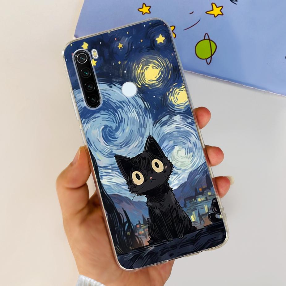 Чехол для Xiaomi Redmi Note 8 Чехол Note 8T Роскошный Расписной Чехол Прозрачный Силиконовый Чехол для Телефона Для Redmi Note 8 Pro Note8 Note8T Мягкий Чехол