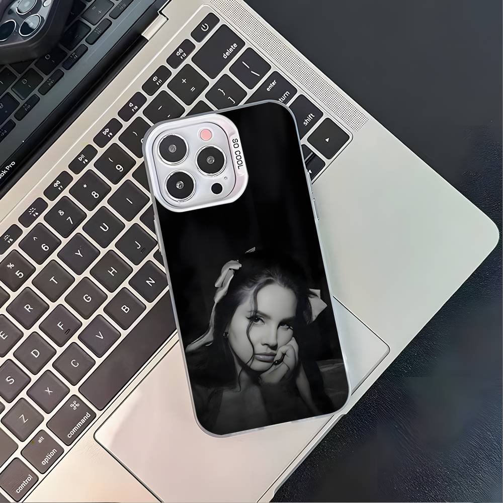 Чехол для телефона с изображением певицы Л-Лана Дель Рей Для iPhone 16,15,14,13,12,11,Pro,XS,Max,Plus,Mini,SE4,E Белый Матовый Ударопрочный Чехол