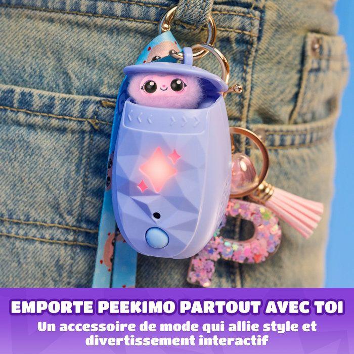 Peekimo Violet - SPINMASTER - Animal interactif et accessoire à porter - Plus de 100 sons & réactions - A Partir De 5 Ans