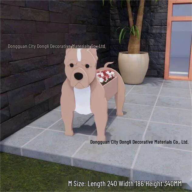 Independent Station Cross-border Garden Art Craft Ornaments: Dog & Cat Flower Pot and Planter