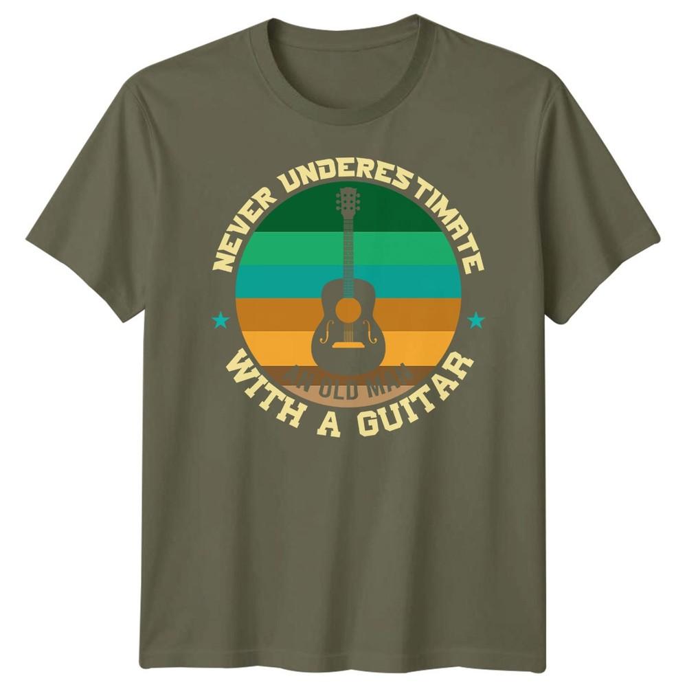 Never Underestimate An Old Unisex With A Guitar Guitarist Hobbies Unisexs Tee
