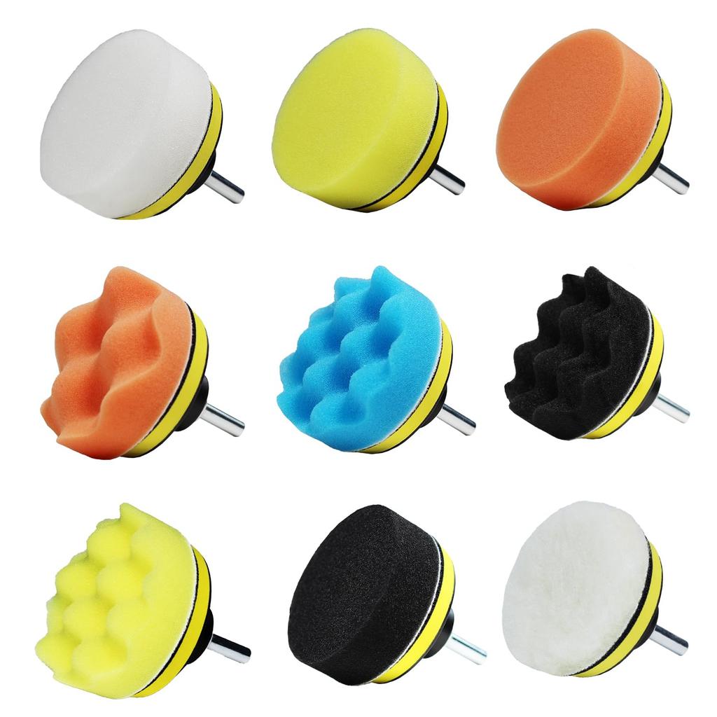 Car Foam Polishing Buffing Kit, Polishing Buffing Pads, Wool Pads,Polishing & Buffing Wheels, For Headlights & Body Foam Wax & Buffer Kits (27)