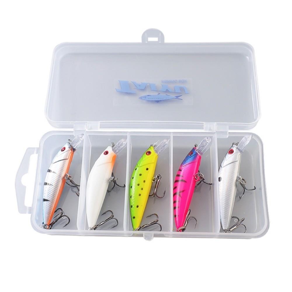 5pcs/box Slow Sinking Artificial Fishing Bait Luminous Fishing Lures Hooks Beach Boat Fishing