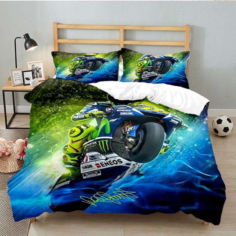 Valentino Riding Through The Storm 3PCS Bedding set,Ideal for 1pc Duvet Cover And 2pcs Pillowcases Perfect for Fan gift,Ideal for Bedroom, Dormitory