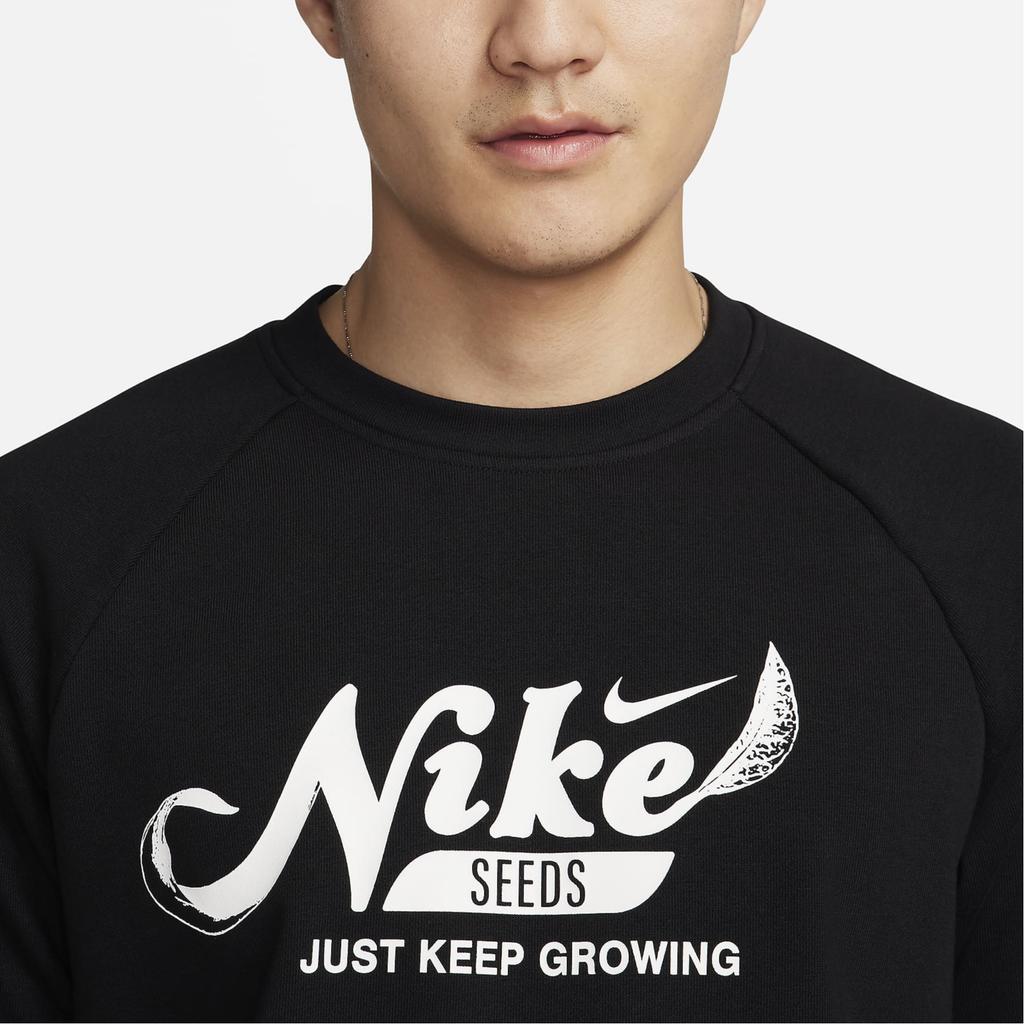 Nike Толстовка с круглым вырезом и надписью Letter, повседневный свитер с длинным рукавом, американская толстовка, мужская толстовка, черная FN3290-010