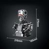 1469PCS Mecha Skull Skeleton Robot Building Blocks Movie T800 Bust Figures Model Desktop Ornament Construction Bricks Toys Gift