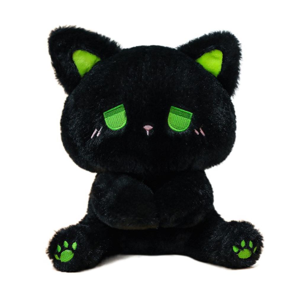 Emo Bear Plush Bear Doll Toy Cartoon Stuffed Animal Doll Fashion Black Cat Plush Toy Home Decor