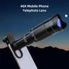 40X Mobile Phone Telephoto Lens Kit with Lens Clip + Phone Holder + Extendable Mini Tripod + Remote Shutter for Hiking