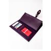 Soft Leather Orange Women's Wallet Accessory With Snap Fasteners, Multi-compartments, Zipper In The Middle And Phone Holder
