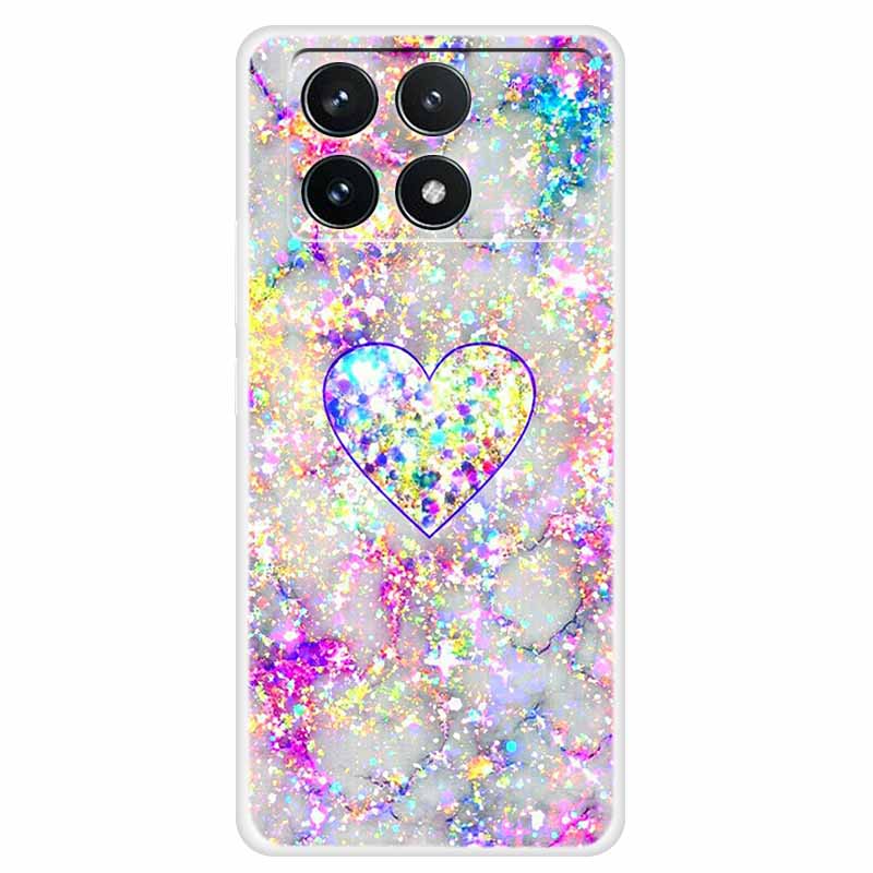Clear Cover For Xiaomi Poco F6 Pro Case 2024 Paint Soft Silicone TPU Back Cases For Xiaomi Poco F6 Pro 5G Phone Cover Capa Coque