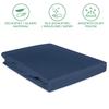 Cotton fitted sheet 120x200 smooth satin cornflower blue