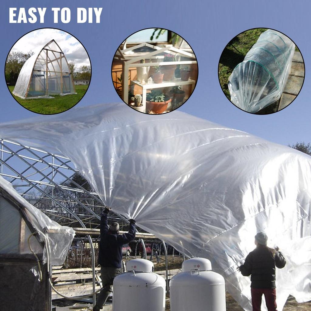 Greenhouse Film, Greenhouse Polyethylene Film 24x50 ft Greenhouse Plastic