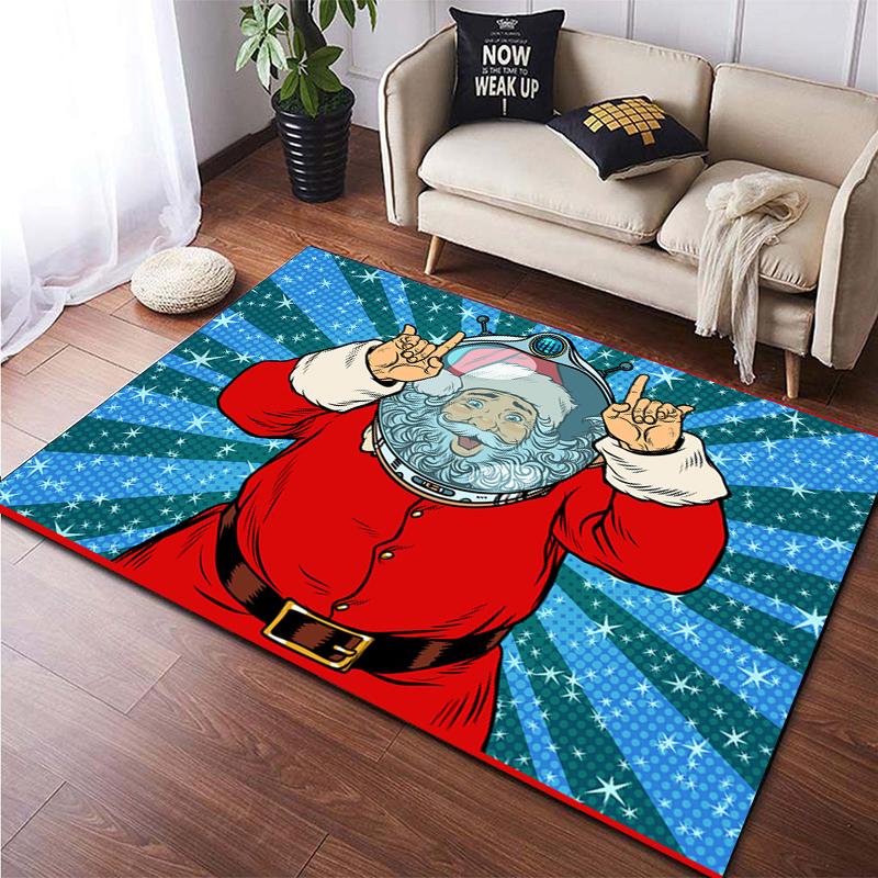 Рождественский большой ковер с HD-печатью, ковер для гостиной, спальни, украшение дивана, нескользящие коврики, дропшиппинг Alfombras