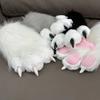 Cartoon Plush Cat Paw Gloves Furry Cat Claw Mittens Kawaii Cosplay Props  Club