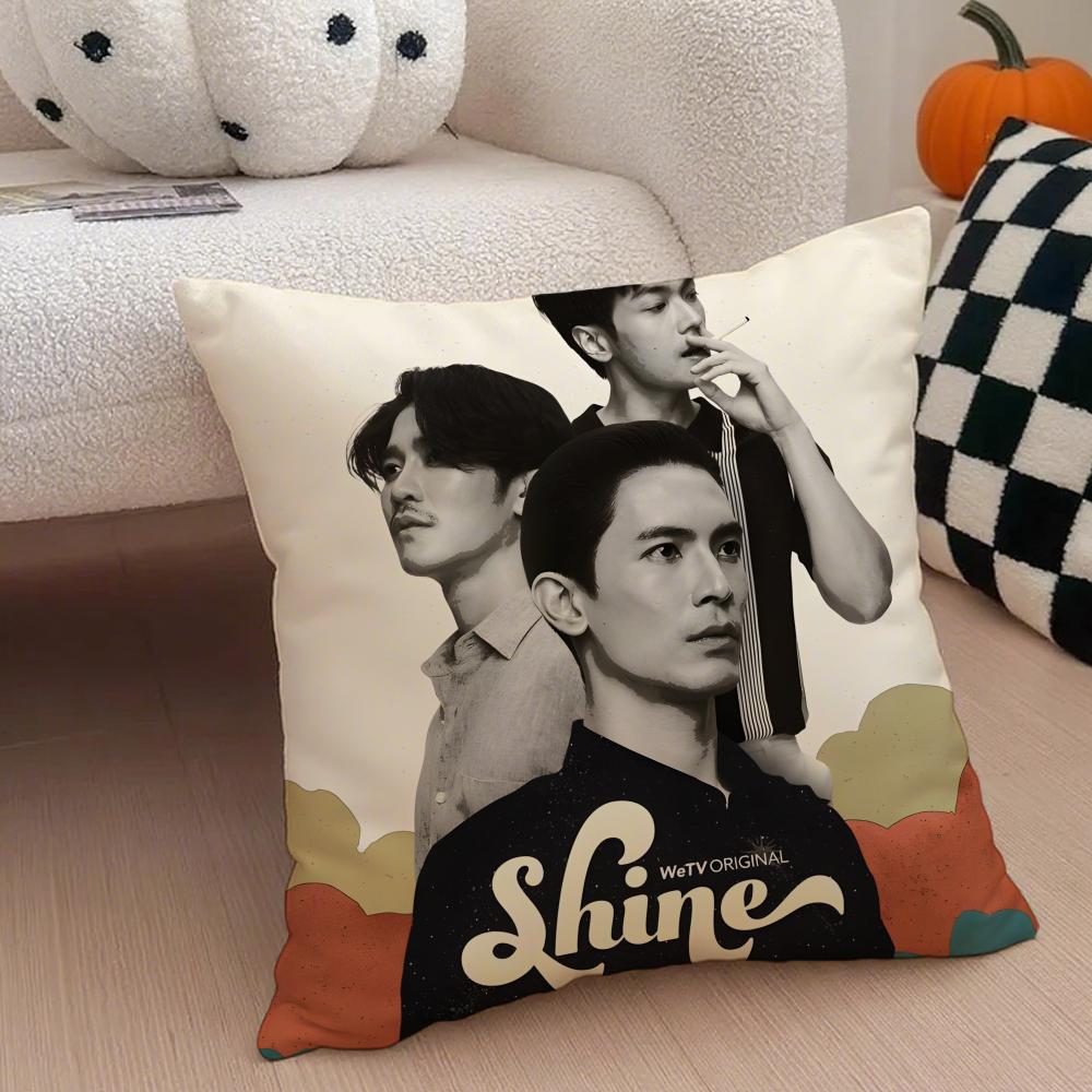 Тайский телесериал SShine The Series Наволочка Чехол для декоративной подушки Скрытая пуговица Прочная полиэстеровая подушка на стул