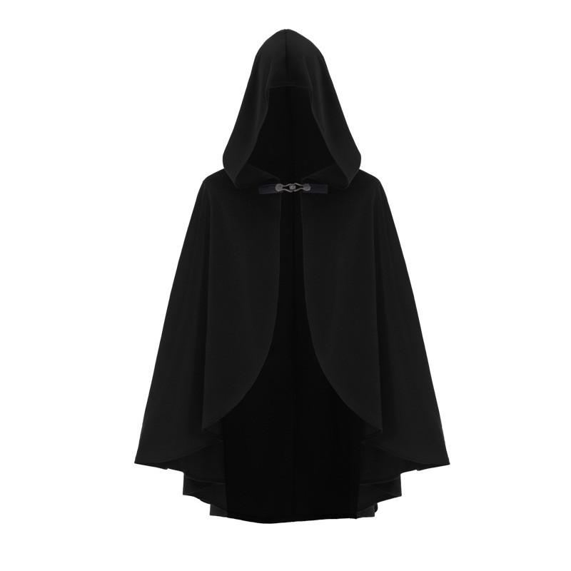 Medieval Cloak Cosplay Costume With Solid Color Design For Halloween And Conventions