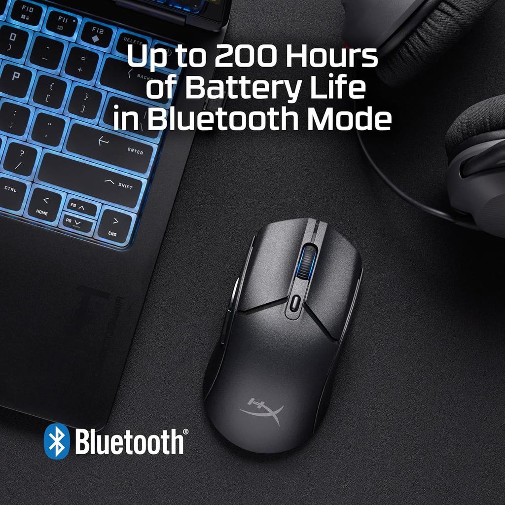Беспроводная игровая мышь HyperX Pushfire Haste 2 Core, легкая, 100 часов работы от батареи, двойное беспроводное соединение, HyperX 12000 8R2E6AA, для ПК, 71 г, Срок службы, (2,4 ГГц /