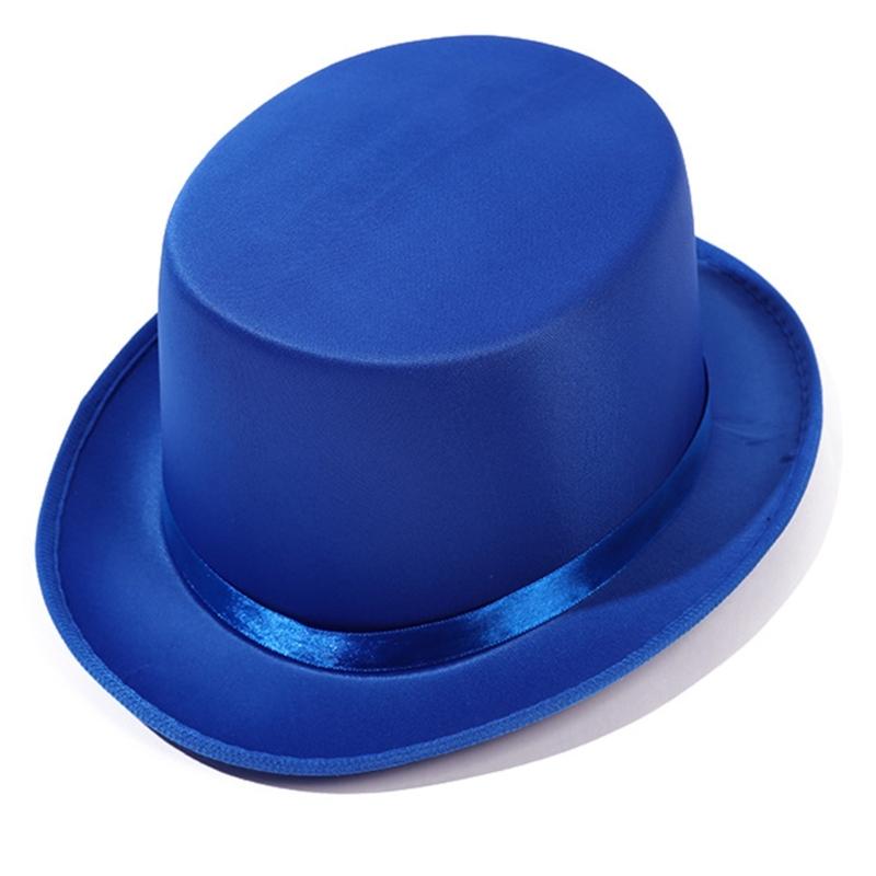 Universal Trilby Hat for Gentlemen Magicians Carnivals Trilby Hat Thicken Flat Top Hat for Gentlemen Casual Gathering
