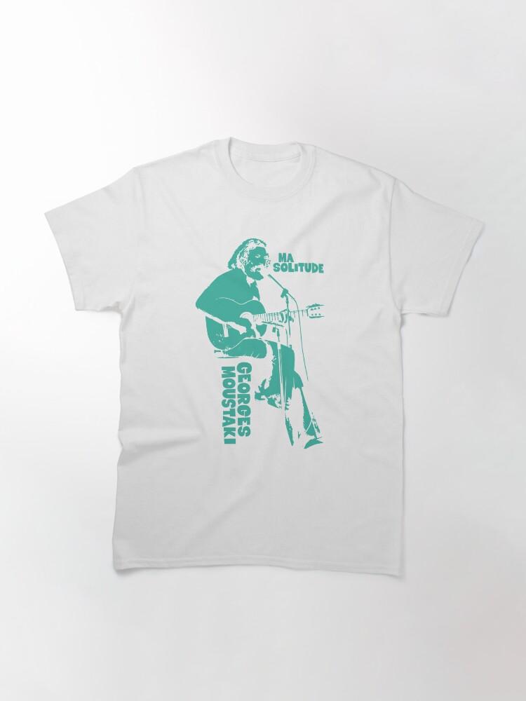 édith Piaf Ma Solitude: Georges Moustaki's Iconic Chanson Illustrated Classic T-Shirt