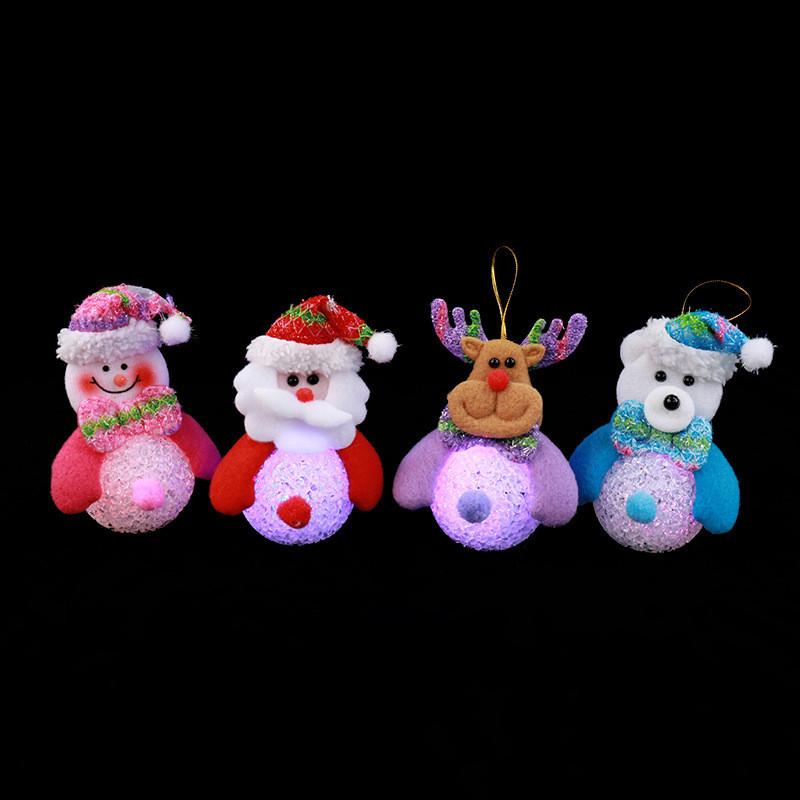Tree Christmas Eva Hanging Lighted Decor Santa Snowman Reindeer Festive Supplies