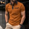 2024 Spring Summer Men Polo Shirt Short Sleeve Polo Shirts Contrast Color Polo New Clothing Streetwear Casual Fashion Men Tops