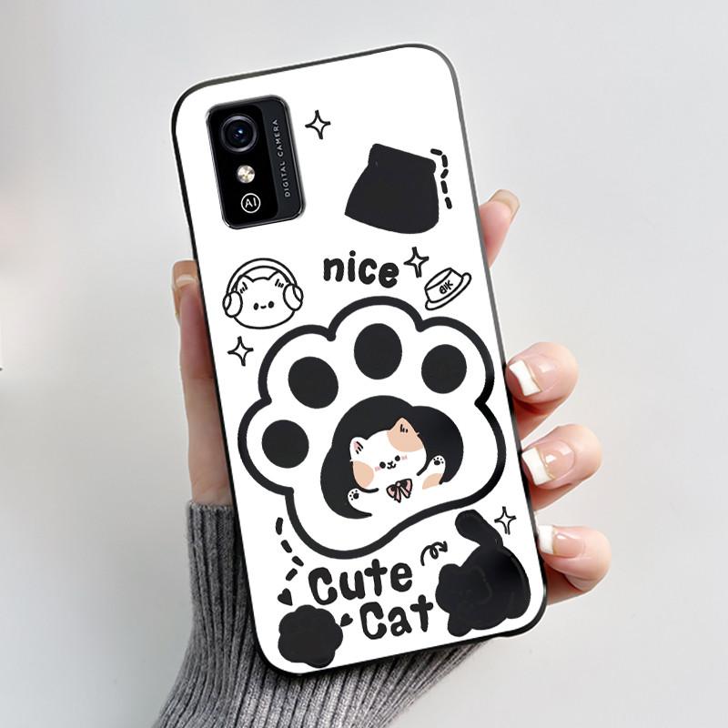 Милый мультяшный чехол для ZTE Blade L9 Fundas Capa Печатный корпус Защитная крышка Мягкий силикон Черный корпус Ударопрочный Coque