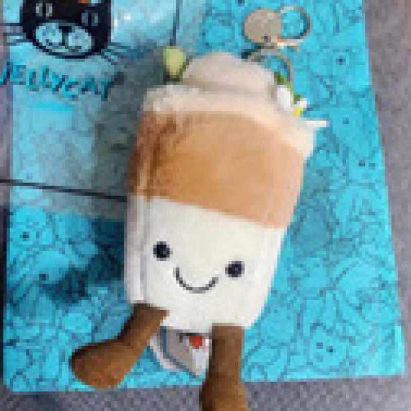 Плюшевая игрушка в стиле Jellycat: Кукла-топпер "Кролик и Медведь с тремя бирками" - Идеальный подарок на день рождения для девочек