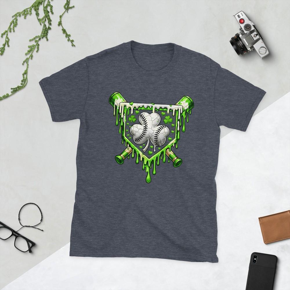 St Patricks Day Baseball Ice Cream Drip For Youth Boys Kids Tshirt