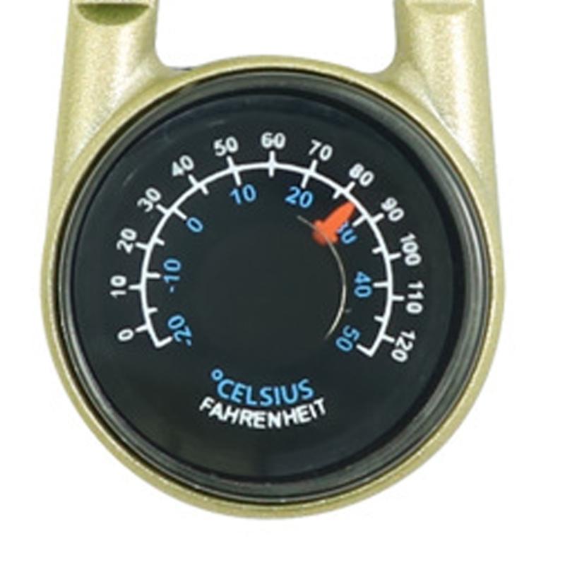 Outdoor Small Compasses Carabiner Double Side Compasses Thermometers Quick Release Mountaineering Hiking Backpack Buckles