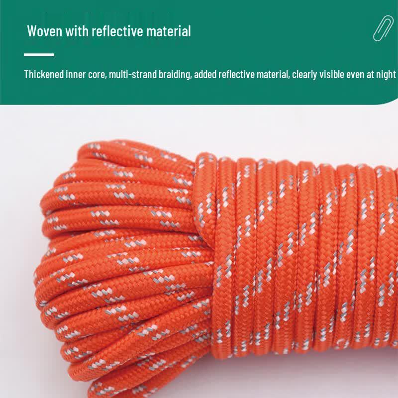 Reflective Floating Water Rescue Rope with Hook and Ring