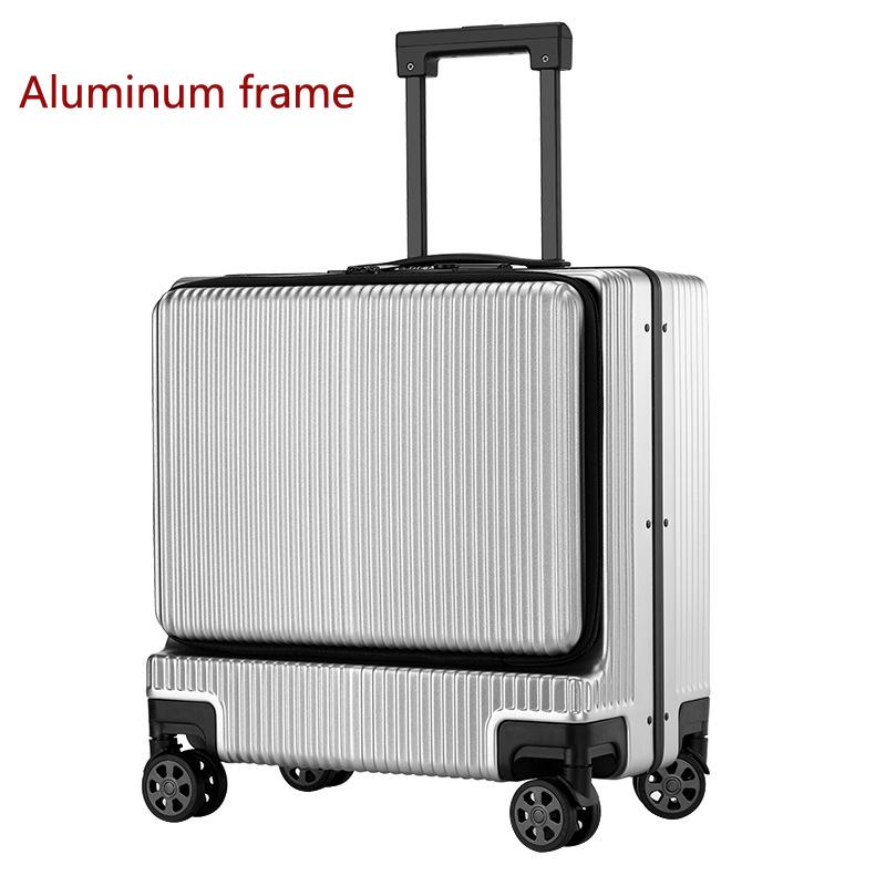 18-дюймовая ручная кладь на тележке, чемодан для деловых поездок на колесах, чемодан с сумкой для ноутбука, чемодан на колесиках с микро-USB