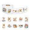 500 Stickers/roll Corgi Stickers Cute Animals DIY Skateboard Suitcase Guitar Roll Tape